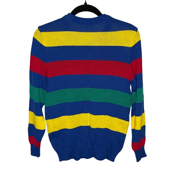 Boys Disney 100 Mickey Mouse Retro Look Striped Pullover Sweater | Size Large - Picture 5 of 6